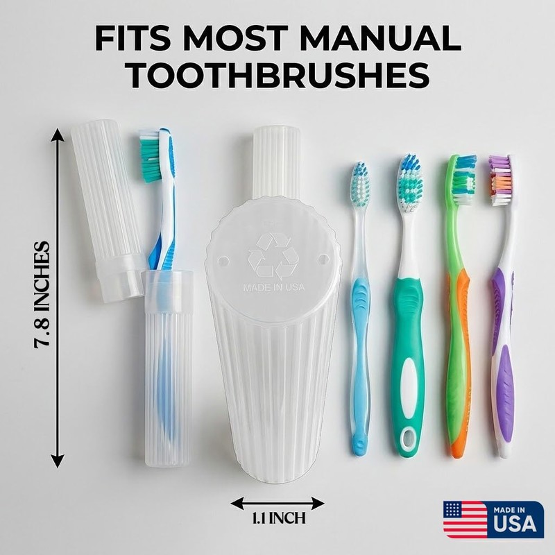 American Comb Toothbrush Holder (White) - Made in The USA.