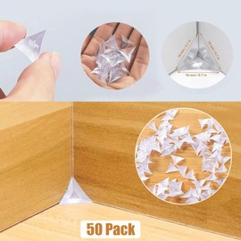 WSIWZAI Stair Dust Corners, Inside Triangle Guard Decorative Anti-Dirty Corner Protector Dustproof for Drawer Furniture Cabinet Wardrobe Wooden Steps Dead Corner(Clear 50PCS)
