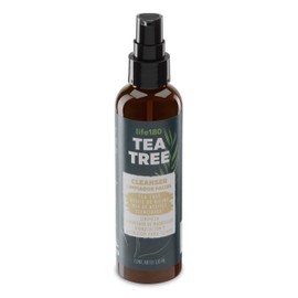 Limpiador facial Life180 con tea tree, aceite de ricino, mix de aceites esenciales, 120 ml