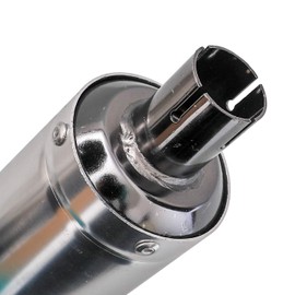 REBEKAMODS Sliver Exhaust Muffler Pipe 28mm, Dirt Bike Muffler 1.1'' Compatible with CRF50 XR50 SSR Dirt Pit Bike 50cc 110cc 125cc 140cc 150cc (with Clamp Gasket)