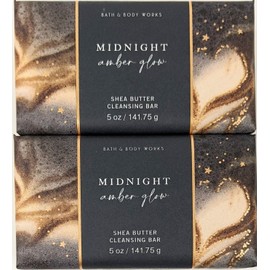 2 Midnight Amber Glow Shea Butter Bar Soap 5oz bath body