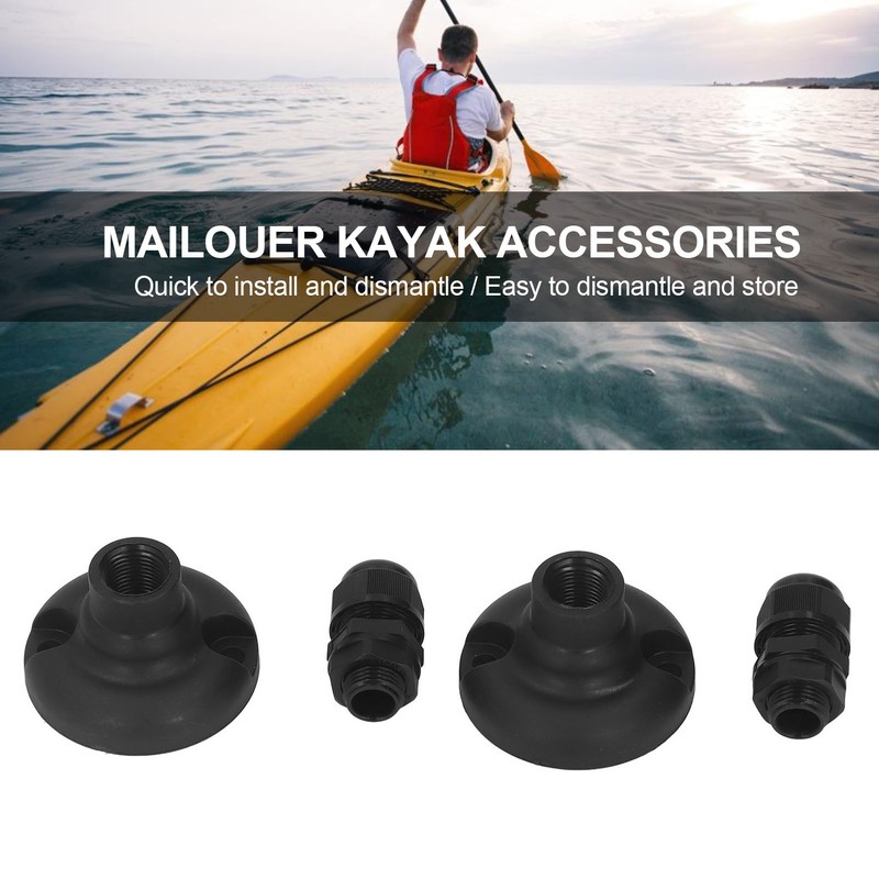 2Pcs Kayak Canopy Mounting Base ABS Plastic Boat Sun Shade