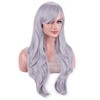 IMISSU 70 cm Long Hair Water Wavy Wigs with Fringe