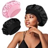 Beyolezi AN 2PCS Satin Silk Hair Bonnet Soft Sided Sleep