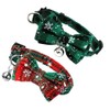 Set of 2 Christmas Pet Collars with Safety Buckle, Adjustable