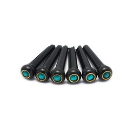 Metallor Guitar Bridge Pins String Pegs End Pins with 4mm Abalone Dot for Acoustic Guitar Parts Set of 6 Pieces.