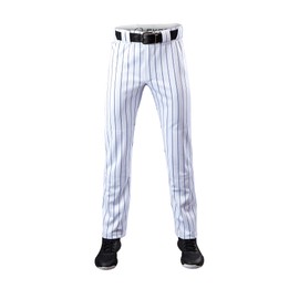 EvoShield Mens Pinstripe Open Bottom Pants, White/Navy, Medium US