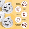 QUEWEL Magnetic Eyelashes, No Glue Needed, 4 Pairs, Natural Look