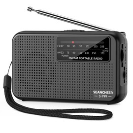 799 Mini Radio AM FM, Battery Operated Radio with Lanyard, Excellent Reception, Portable Radios AM FM, Transistor Radios with Headphone Jack, Antenna, Weight 2.7oz