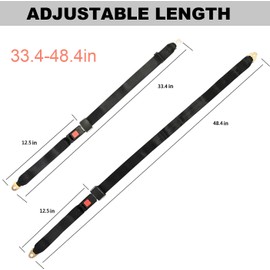 2 Pack Universal Seat Belt,2 Point Safety Seat Belts, Adjustable Lap Strap Buckle for Fits Go Kart, Van,UTV,VR, Buggies, Minivan,Pickup and Truck
