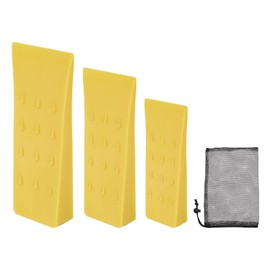 QUARKZMAN Plastic Felling Wedge Pack of 3 ABS Plastic Forestry Wedge 150/200/250 mm Splitting Wedge for Wood Plastic Wedges Felling Wedge with Bag for Impact Wrench Felling Wedges Forest Accessories