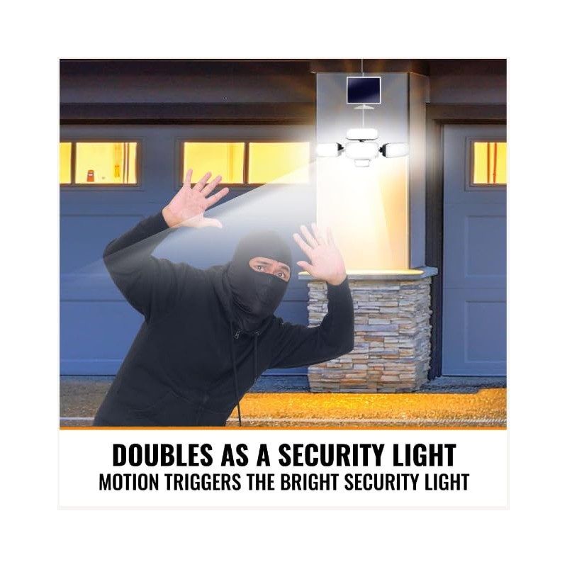 Bionic Floodlight Pro Solar Lights Outdoor, Motion Sensor LED, 2000
