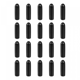 sourcing map 20 Pack 2 mm Protector Rubber End Caps Cover for Screw Furniture Pipe Black