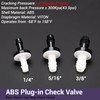 3/8" (10mm) One Way Inline Check Valve Plug-in Barb Non