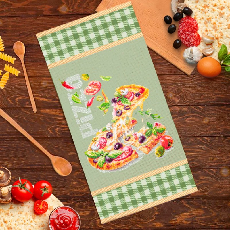 Magic needle Zweigart Edition Counted Cross Stitch Kit Pizza 23