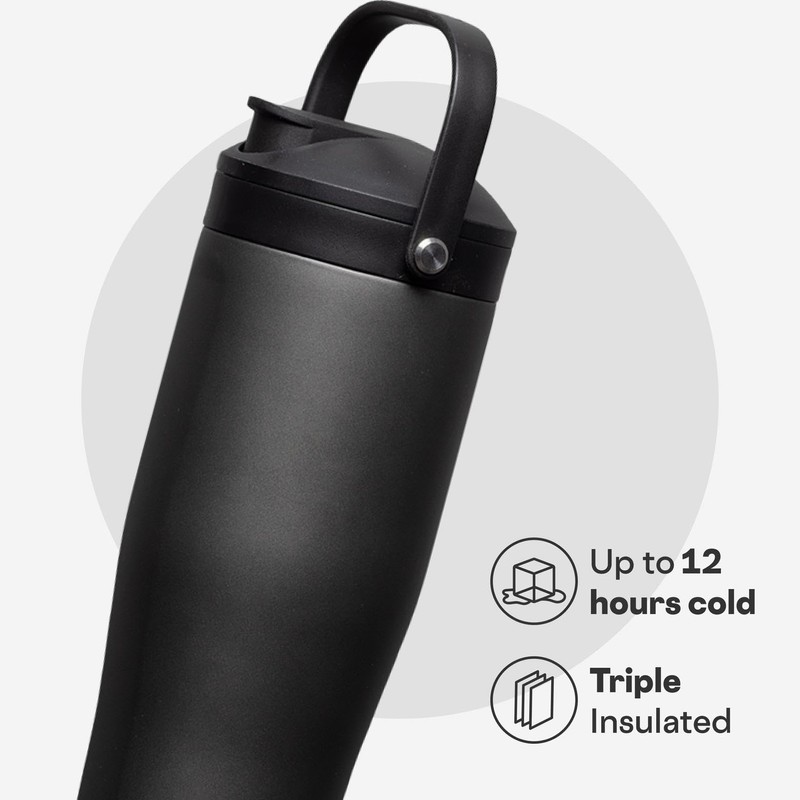 Corkcicle Protein Shaker - Built-In Agitator & Fruit Strainer Lid