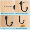 SMLBJUTE Black Wall Mounted Coat Hooks with Screws Wall Hooks
