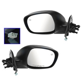 TRQ Driver and Passenger Side Mirror Assembly Set Power Heated Paint to Match Foldaway Compatible with 2003 Toyota Tundra Limited 2004-2006 Toyota Tundra Limited Extended Cab