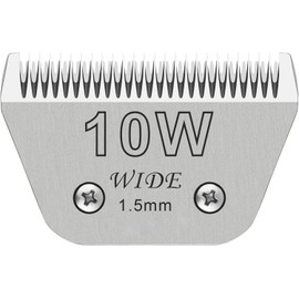 10W Dog Grooming Clipper Replacement Blades, Compatible with Ainds, Oster A5, Wahl Km10 and Other Series Clippers, Blade Size-10W Cut Length 1/16"(1.5mm)