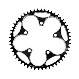 QUARKZMAN Schmal-Breit Kettenblatt Für Speed Road Bike Für 110 BCD Fahrrad Kettenblatt 217.3mm/8.56" Schwarz CNC Aluminiumlegierung 1 Stück