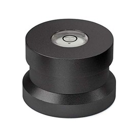 Dynavox Single Puck ASP3 Aluminium 45 Single Record Adapter with Integrated Level for Adjusting the Turntable - Black