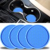 SINGARO Car Cup Coaster, 4PCS Universal Non-Slip Cup Holders Embedded in Ornaments Coaster, Car Interior Accessories, Blue