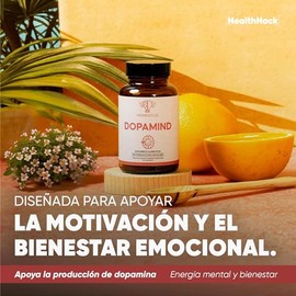 Suplemento Dopamina Tirosina Omega Nootrópicos Mejora Motivación Energía Mental Estado Ánimo Cápsulas Vitaminas Esenciales Health Hack Dopamind