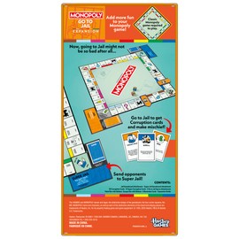 Monopoly Go to Jail Expansion | Add More Fun to Classic Monopoly Game and Play Faster | Ages 8+ | 2-6 Players | 40 Mins. | Family Board Games