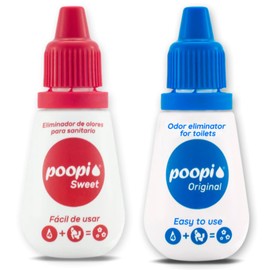 Drops - Before you go - Toilet Drops - Deodorizer odor eliminator - Toilet freshener - Say Goodbye to bad odors with Poopi toilet odor eliminator (Sweet/Original)