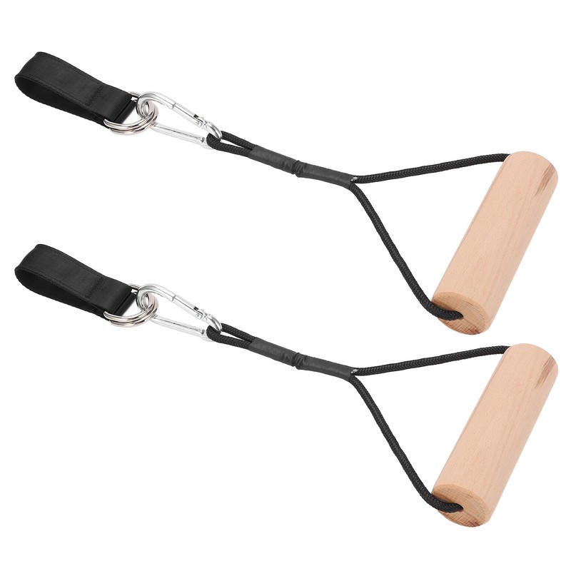 Pull Up Workout Handle Chin Up Wood Grips Heavy Duty