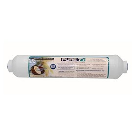 IPW Industries Inc - (IL-10W-C-14) - 10" x 2" Inline Post GAC Carbon Filter 1/4" NPT Female Threaded PureT