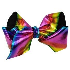 ZCYYYS Rainbow Hair Clips, 2pcs Sequins Bow for Women Girls, Pride Day Hair Accessories, Hair Bow Clips Material: Grosgrain Ribbons, Size: 6 inch