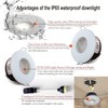 Sweier Waterproof Downlight GU10 White, Bathroom Spotlights IP65, Bulb not