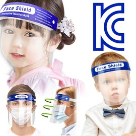 Children's Band-Type Face Shield - Transparent Face Protection Hygiene Mask KC Certified Kids' Band-Type Face Shield - Pink 1P 6ea