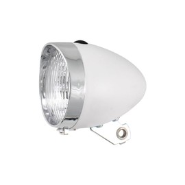 cyclingcolors Luce anteriore per bicicletta, 3 LED, montaggio su forcella, bianca, stile vintage