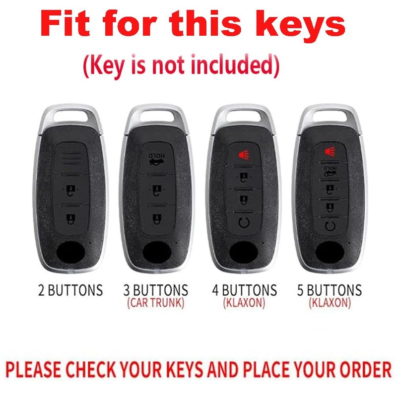 TECART Zinc alloy Key Fob Cover Key Case Shell Fit