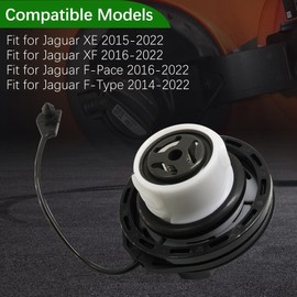 MINETPS T2H46581 Fuel Cap Gas Cap Fit for Jaguar XE 2015-2022/XF 2016-2022/F-PACE 2016-2022/F-TYPE 2014-2022, Petrol Oil Tank Cover, Gas Fuel Filler Cap Replace 202123475 T2H58092