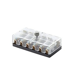 HELLA 8JD 002 291-211 Fuse Box - 6-pin connector - 8A - Crystal clear - Plug: Screw Contact