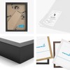 Photolini Black, Narrow, Solid Wood Picture Frame with Acrylic Glass