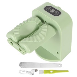 Electric Dumpling Maker Machine Automatic Easy Dumpling Machine with Spoon Brush Household Automatic Dumpling Wrapper Tool Green
