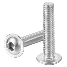 M3-0.5 × 16MM Flanged Button Head Socket Cap Screws 304 Stainlss Steel 18-8 Fully Threaded, Allen Socket Drive Bolts, 100PCS