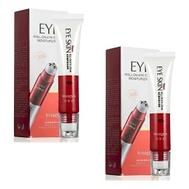 Kit 2 Cremas Ojos Anti Arrugas Hidratante Colágeno Roll On Todo Tipo De Piel
