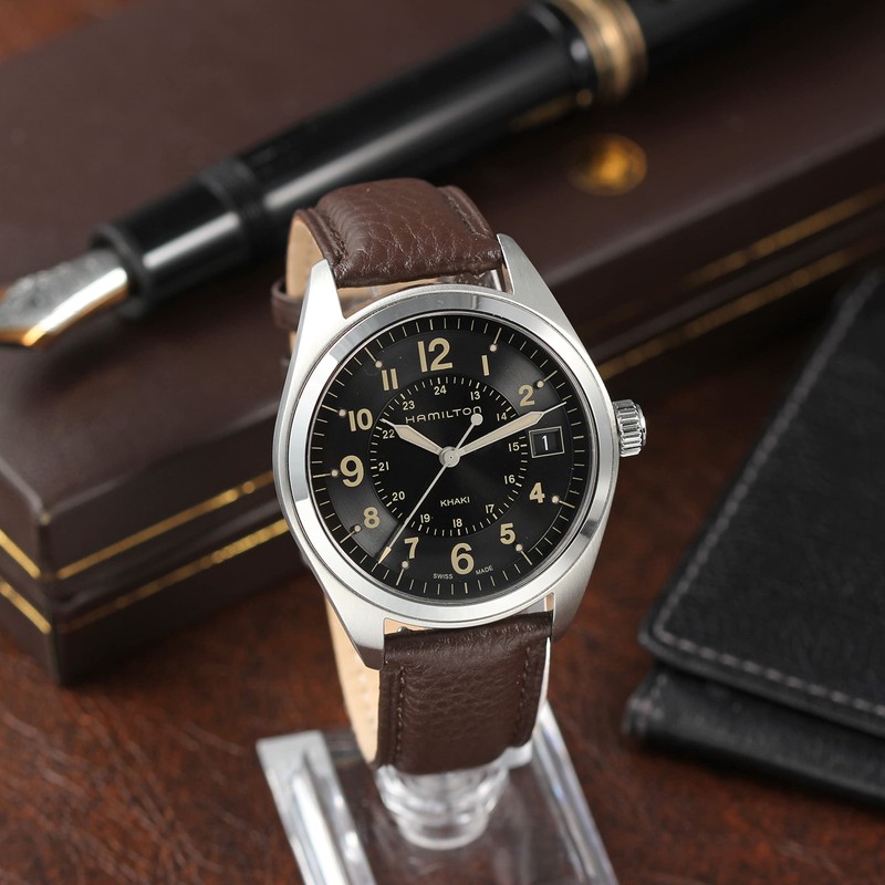 Calum Wristwatch, Leather Strap, Genuine Leather, Grain Leather, Watch, Smart