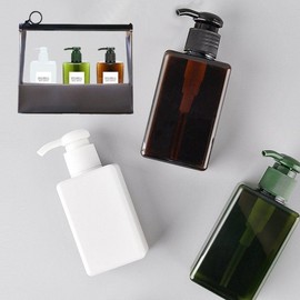 Portable Travel Shampoo & Cosmetic Empty Pump Bottles, Dark 100ml Set of 3 for Pool Cream