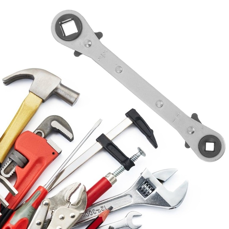 ULTECHNOVO Service Wrench, 3pcs Refrigeration Ratcheting Wrench Wratchet Tool with