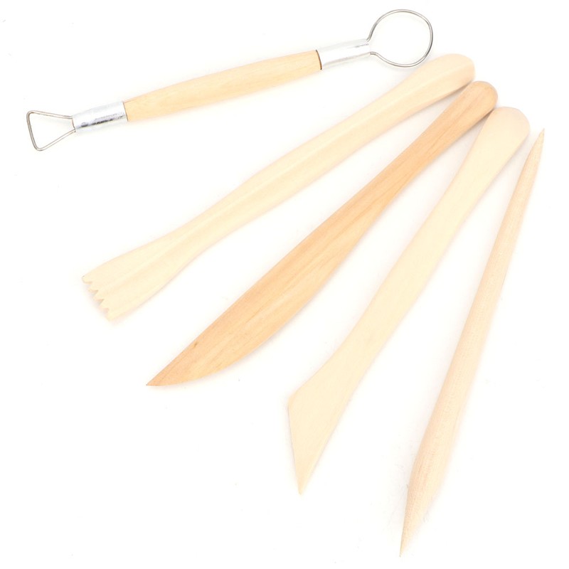 Wooden Pottery Clay Craft Sculpting Modeling Tools DIY Carved Art