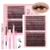 Kit De Extensiones Pestañas D Negro 1.6cm 320p Pink Diy