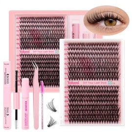 Kit De Extensiones Pestañas D Negro 1.6cm 320p Pink Diy