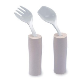 SP Ableware Easy Grip Cutlery Curved Pediatric Fork and Spoon with Built up Handle (746331000)