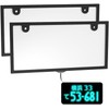 Yalufa LED Illuminated Improved License Plate, Waterproof Strengthened, Front and